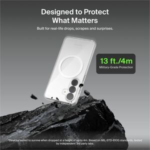 Belkin SheerForce Case for Samsung Galaxy S26 Smartphone - Grippy Side Grooves, Grooved Edges - Clear - Drop Resistant, Ye
