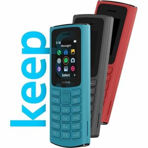 Nokia 105 4G 128 MB Feature Phone - 6.1 cm (2.4") TFT LCD QVGA - 64 MB RAM - 4G - Black - Bar - UNISOC T127 SoC - 2 SIM Su