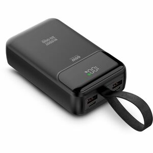 Urban Factory BIGEE Power Bank - Black - For Computer, Notebook, Mobile Device, MacBook Pro - 2 x Type-C 65W, 2 x Type-A 2