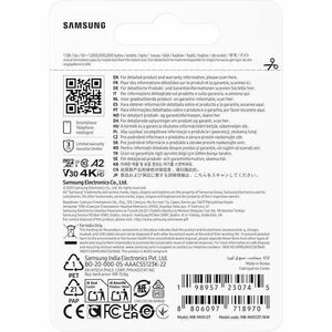 ""Carte microSDXC Samsung MB-MH512T - 512 Go - Classe 10/UHS-I (U3) - V30 - 200 Mo/s en Lecture - 130 Mo/sSpaceen Écriture""