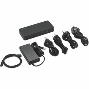 Kensington SD4843P USB 3.2 (Gen. 2) Typ C Docking Station für Notebook, Monitor, Smartphone - Ladefunktion - 135 W - Schwa