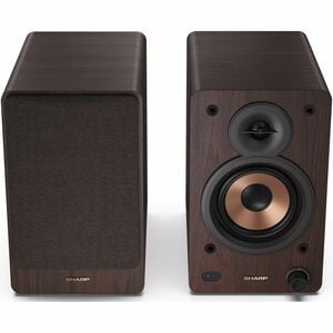 Sharp 2-WegeRegal-Lautsprecher Lautsprecher - 60 W RMS - Braun - Bluetooth - Kabellose Lautsprecher