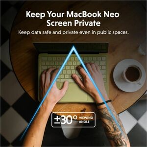 HyperShield HS5313GL 3H Privacy Screen Protector for Apple - For 33 cm (13") LCD MacBook Neo, MacBook - Anti-microbial - B