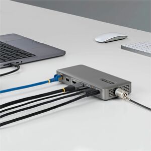 StarTech.com 9 Anschluss(e) USB4 Docking Station für Notebook, Workstation, MacBook, Monitor - Ladefunktion - Grau - 2 Unt