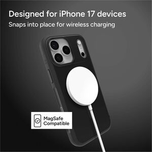 ZAGG Sedona Snap Case for Apple iPhone 17 Pro Smartphone - Flood Black - Impact Absorbing, Drop Resistant, Shock Absorbing