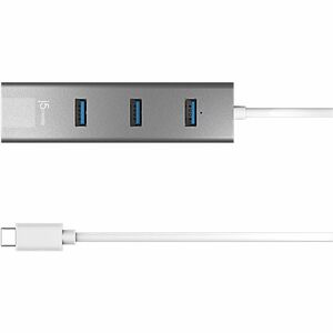 j5create JCH474 USB Hub - USB Type C - 640 MB/s - Desktop, Notebook, Keyboard, Mouse, Camera, Smartphone, Flash Drive - Po