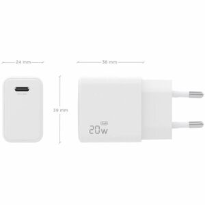 GAN CHARGER 20W 1XUSB-C PD3.0 WHITE