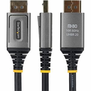 StarTech.com Câble DisplayPort 2.1 de 2m, Câble DisplayPort DP80 Certifié VESA, 10K/8K 60Hz, 16K 60Hz/8K 240Hz avec DSC 1.