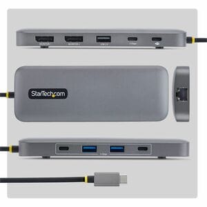 StarTech.com 10 Anschluss(e) USB 3.2 (Gen. 1) Typ C Docking Station für Monitor, Tastatur, Maus, Notebook, Workstation - L