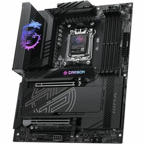 MSI MPG X870E CARBON MAX WIFI Gaming Desktop Motherboard - AMD X870E Chipset - Socket AM5 - ATX - Ryzen 9, Ryzen 7 Process