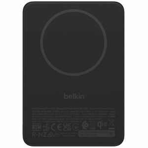 Belkin BoostCharge Power Bank - Black - For Qi2-enabled Device, iPhone - 5000 mAh - 20 W - USB Type-C Connector - 1 x USB 