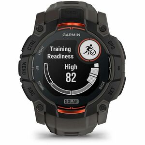 Garmin Instinct 3 Smart Watch - Black Body Color - Charcoal Band Color - Aluminium Body Material - Fiber Reinforced Polyme