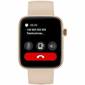 Carneo Zenith HR+ Smart Watch - Gold, Rose Gold Body Color - Tempered Glass Body Material - Pedometer - Phone, Text Messag