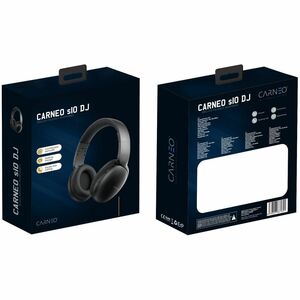 Carneo S10 DJ Wireless Over-the-head Stereo Headset - Black - Binaural - Circumaural - 1000 cm - Bluetooth - 20 Hz to 20 k