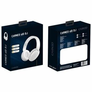Carneo S10 DJ Wireless Over-the-head Stereo Headset - White - Binaural - Circumaural - 1000 cm - Bluetooth - 20 Hz to 20 k