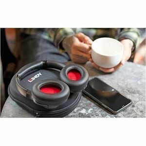 LINDY Wireless Over-the-head, Over-the-ear Stereo Headset - Black - Siri - Binaural - Circumaural - Bluetooth - 20 Hz to 2
