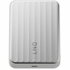 Xtorm LINQ Qi2 Wireless Power Bank - Grey - For iPhone, Mobile Device - 1 x Type-C 30W - Semi-solid-state - 10000 mAh - 25