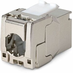 StarTech.com Jack Keystone Cat8, Lot de 6 Prises Ethernet RJ45 Keystone, Prise Murale STP Cat8, 180 Degrés Sans Outil - Bl