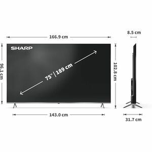 Sharp 75JP7265E 190,5 cm Smart LED-LCD TV - 4K UHDTV - Hoher Dynamikbereich (High Dynamic Range, HDR) - 1905 mm Klasse - H
