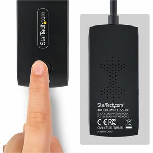 StarTech.com Video Extender Transmitter - Wireless - 1 Output Device - 20.12 m Range - 2 x USB - 3840 x 2160 Video Resolut