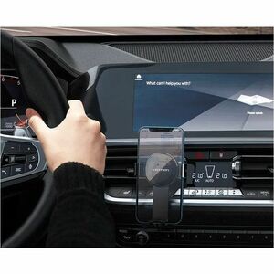 Vention KCGB0 Smartphone, Car, iPhone SmartPhone Holder - 112.1 mm x 73 mm x 83.5 mm x - Silicone, ABS - Black - Air Vent,