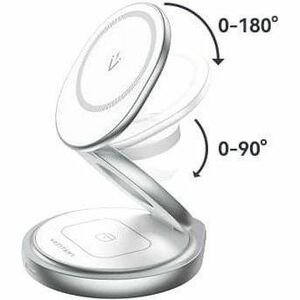 Vention FGE Induction Charger - Silver - For iPhone, Mobile Device - 9 V, 12 V Input - Input connectors: USB - Foldable