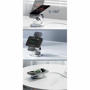 Vention FGE Induction Charger - Silver - For MagSafe-enabled Device, iPhone - 9 V DC, 12 V DC Input - Input connectors: US