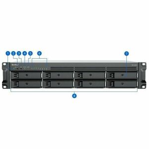Synology RackStation RS1226RP+ 8 x Total Bays NAS Storage System - AMD Ryzen V1500B Quad-core (4 Core) 2.20 GHz - 4 GB RAM