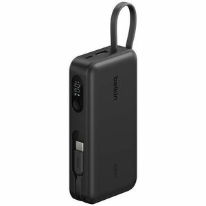 Belkin UltraCharge Power Bank - Black - For iPhone, iPad Air, iPad mini, iPad Pro - 10000 mAh - 45 W - USB Type-C Connecto