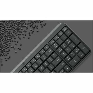 Logitech K250 Keyboard - Compact - Wireless Connectivity - Czech - Graphite - Bluetooth - 10 m - On/Off Switch Hot Key(s) 
