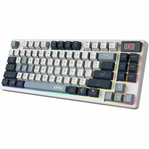 MSI FORGE GK600 TKL WIRELESS SKY Gaming Keyboard - Wired/Wireless Connectivity - Bluetooth/RF - Tenkeyless - 2.40 GHz - US