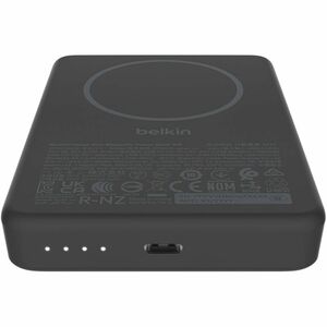 Belkin BoostCharge Power Bank - Black - For Smartphone, iPhone - 10000 mAh - 20 W - USB Type-C Connector - 2 x USB - Magne