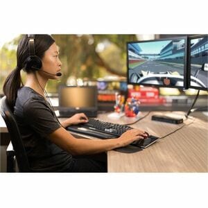 Kensington Kabel Kopfbügel, Über das Ohr Stereo Headset - Schwarz - Binaural - Ohrumschließend - 182,9 cm Kabel - Geräusch