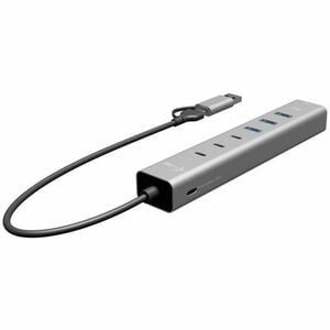 i-tec USB/Ethernet Combo Hub - USB Type A, USB Type C - 640 MB/s - Notebook, Desktop - 7 Total USB Port(s)1 Network (RJ-45