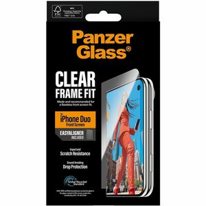 PanzerGlass Glass Screen Protector for Apple iPhone Duo - Crystal Clear - For OLED iPhone Duo - Dust Resistant, Scratch Re
