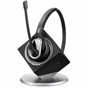 EPOS IMPACT DW Pro 1 ML - EU Wireless Over-the-head Mono Headset - Black, Silver - Monaural - 18000 cm - DECT - 150 Hz to 