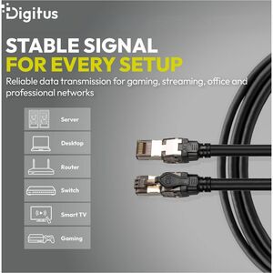 Digitus 2 m Category 8.1 Network Cable - 10 Piece - Cable for Network Device, Server, Desktop PC, Router, Switch - First E
