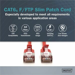 Digitus 50 cm Kategorie 6a Netzwerkkabel - 10 Stück - Cable for Netzwerkgerät - 10 Gbit/s - Patchkabel - Abschirmung - Shi