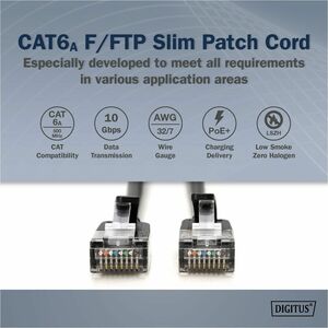 Digitus 3 m Kategorie 6a Netzwerkkabel - 10 Stück - Cable for Netzwerkgerät - 10 Gbit/s - Patchkabel - Abschirmung - Shiel