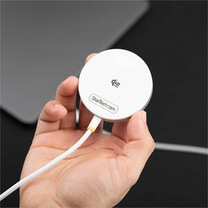 StarTech.com Induction Charger - White - 1 - For Mobile Device, iPhone, Qi-enabled Device - 5 V DC, 9 V DC, 12 V DC, 15 V 