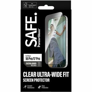 Safe Glass Screen Protector for Apple iPhone 17 Pro, iPhone 18 Pro - For Widescreen OLED iPhone 18 Pro, iPhone 17 Pro - Dr