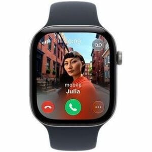 Apple Watch Series 12 GPS + Cellular 46mm Space Grey Aluminium Case with Navy Blue Sport Band - M/L