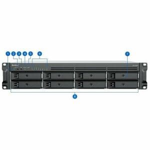 Synology RackStation RS1226RP+ 8 x Total Bays NAS Storage System - AMD Ryzen V1500B Quad-core (4 Core) 2.20 GHz - 4 GB RAM