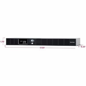 CyberPower OR500LCDRM1U Smart App LCD UPS Systems - 500VA/300W, 120 VAC, NEMA 5-15P, 1U, Rackmount, 6 Outlets, LCD, PowerP