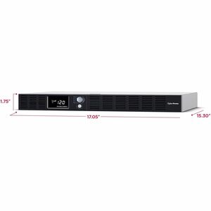 CyberPower OR1000LCDRM1U Smart App LCD UPS Systems - 1000VA/600W, 120 VAC, NEMA 5-15P, 1U, Rackmount, 6 Outlets, LCD, Powe