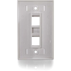 C2G 2-Port Single Gang Multimedia Keystone Wall Plate - White - 2 x Socket(s) - White
