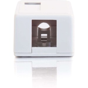 C2G 1-Port Keystone Jack Surface Mount Box - White - 1 x Socket(s) - White