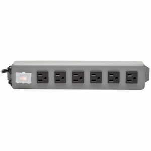 Tripp Lite by Eaton Waber Industrial Power Strip Metal Lighted Power Switch 6-Outlet 6 ft. (1.83 m) Cord - NEMA 5-15P - 6 