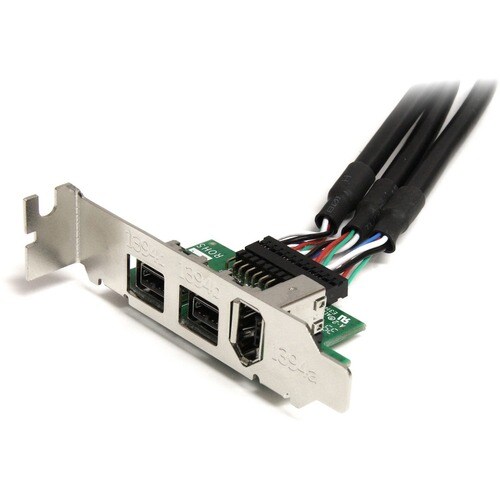 StarTech.com 3 Port 2b 1a 1394 Mini PCI Express FireWire Card Adapter - Add 2 FireWire-800 and 1 FireWire-400 port through