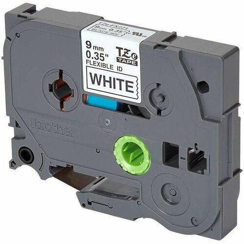 TZE-FX221 LAMINATED TAPE 9 MM BLACK ON WHITE / FLEXI-TAPES